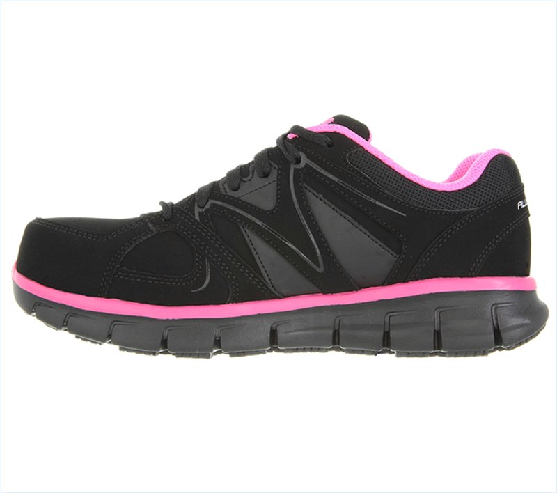  Women Work: Synergy - Sandlot Alloy Toe Black/Pink