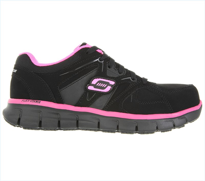  Women Work: Synergy - Sandlot Alloy Toe Black/Pink