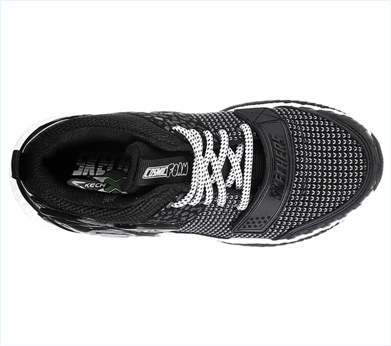  Boys Skech-X: Cosmic Foam II - Overrun Black/White