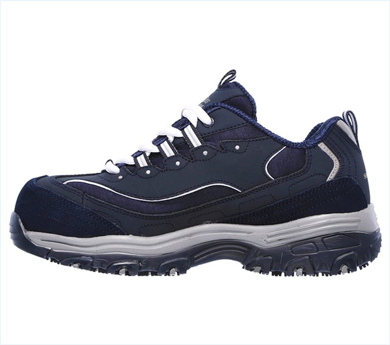  Women Work: D'Lites - Pooler Alloy Toe Navy/Charcoal