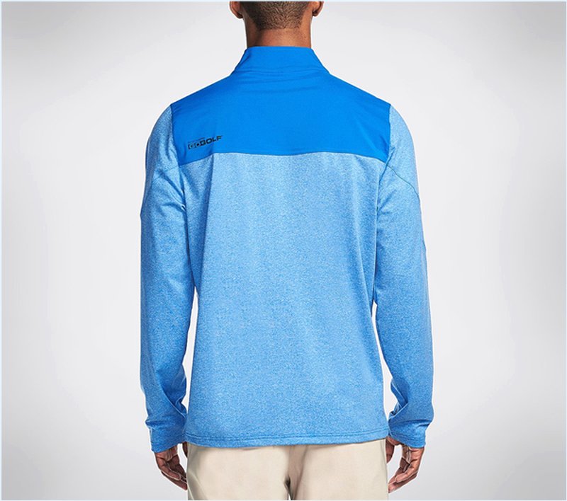  Men GO Golf Hillsborough Hybrid Half Zip Jacket Blue