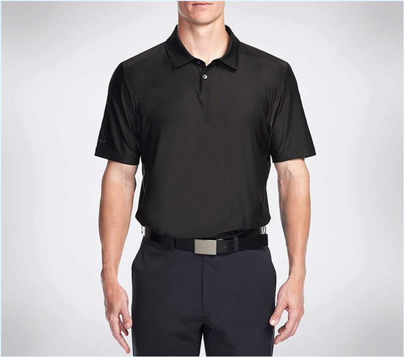  Men GO Golf Pine Valley Polo Shirt Black