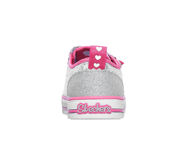  Girls Twinkle Toes: Shuffles - Itsy Bitsy Silver/Hot Pink