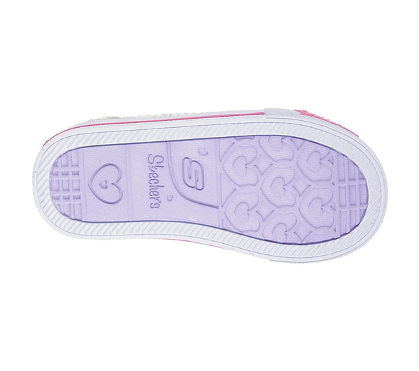  Girls Twinkle Toes: Shuffles - Itsy Bitsy Silver/Hot Pink