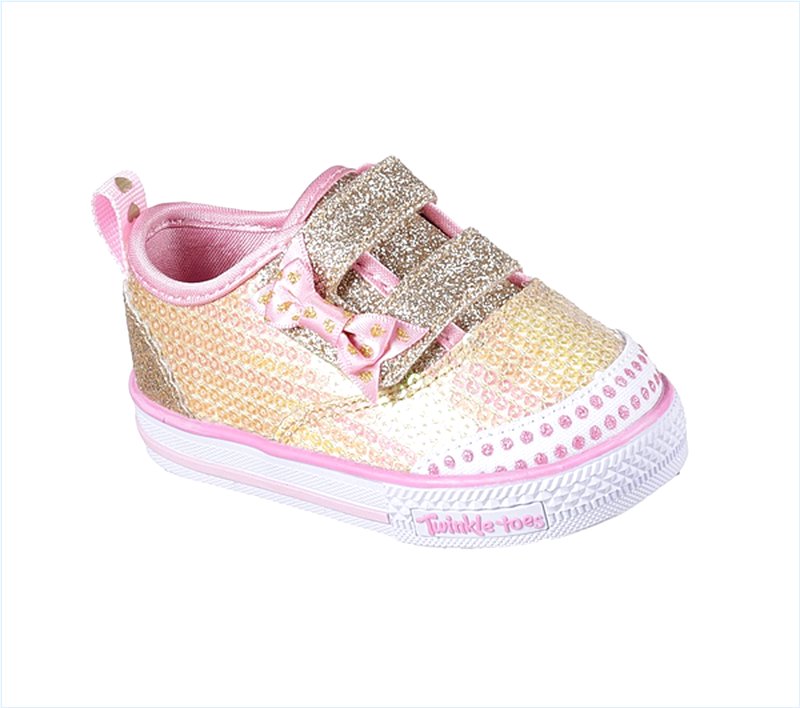  Girls Twinkle Toes: Shuffles Gold/Pink