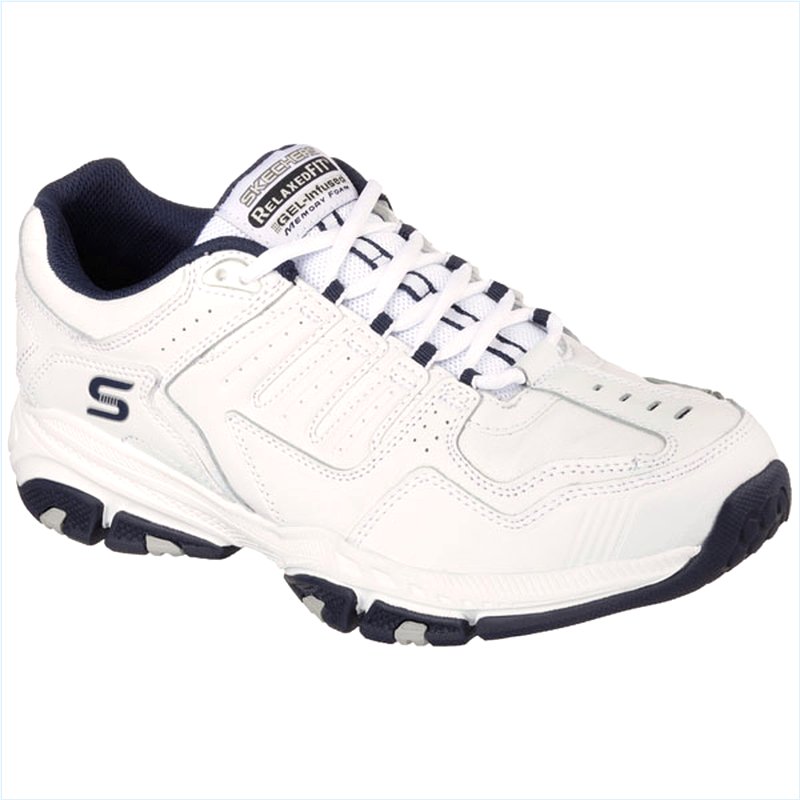  Men Extra Wide Fit (4E) Shoes - Cross Court TR - Highest Level White/Navy