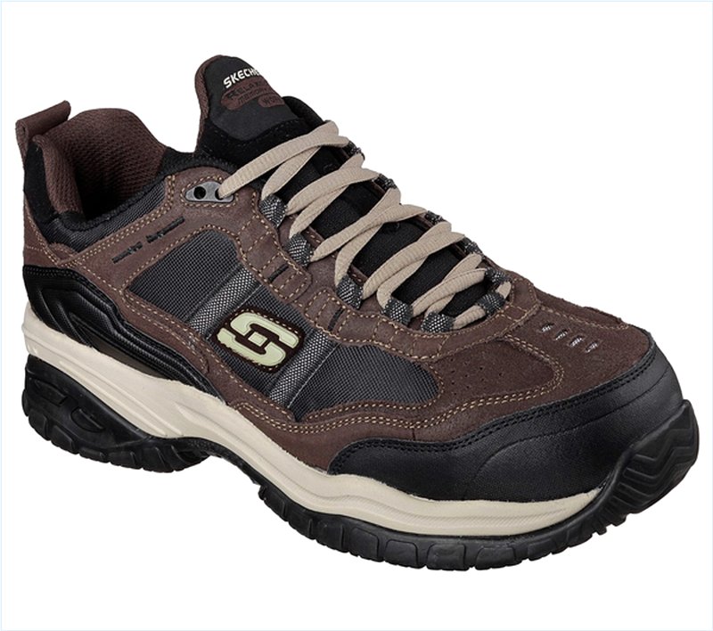  Men Work: Relaxed Fit - Soft Stride - Grinnell Comp Brown/Black