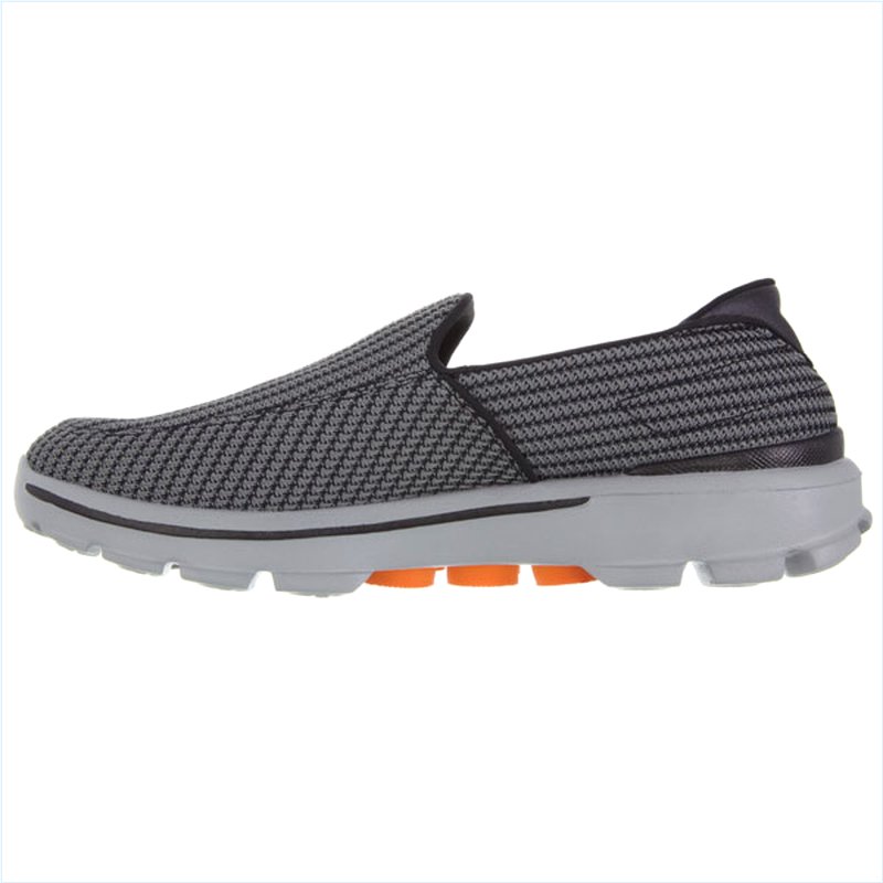  Men Extra Wide Fit (4E) Shoes - Charcoal/Orange