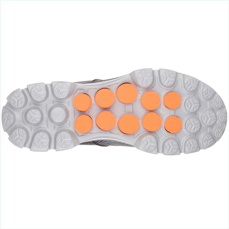  Men Extra Wide Fit (4E) Shoes - Charcoal/Orange